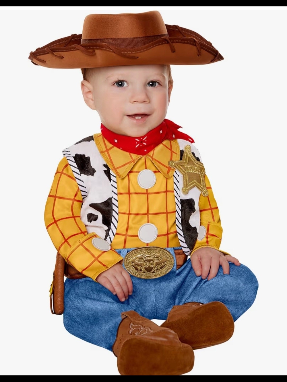Cowboy Costume Set in Yellow, Blue, Brown